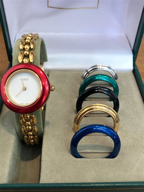 gucci color changing watch|gucci watch with colored bezels.